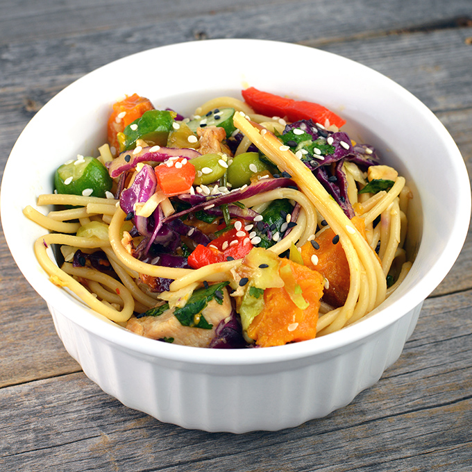 Asian Chicken Noodle Salad - Chef Times Two