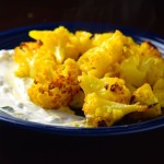 Turmeric Cauliflower with Herb Yogurt Sauce