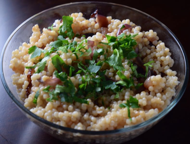 Israeli Couscous with Caramelized Onions