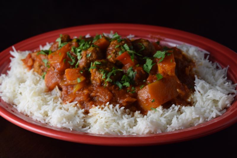 North African Turkey Meatball and Butternut Squash Tagine