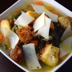 Rustic Tuscan Soup with Rosemary Infused Croutons