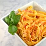 Roasted Red Pepper Fettuccine Alfredo