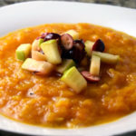 Butternut Squash Soup with Festive Cranberry Apple Salsa